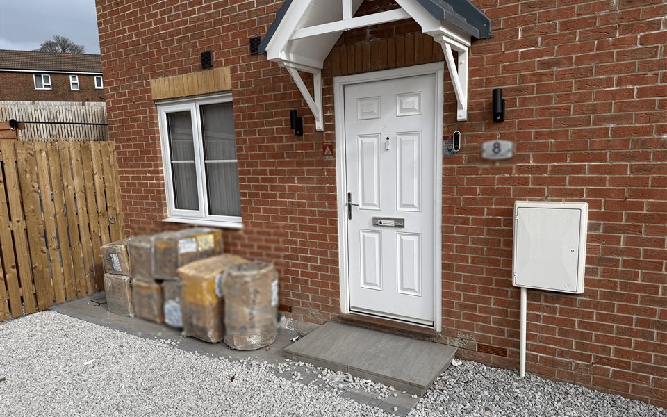 Personal effects delivered to a customer's door